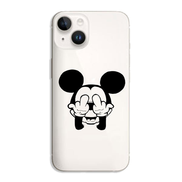 Coque téléphone iPhone 14 Doigt d'honneur Fuck the Mouse
