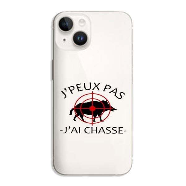 Coque iPhone 14 Je peux pas j'ai Chasse
