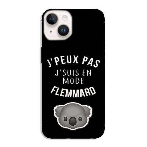 Coque iPhone 14 Je peux pas je suis en mode Flemard