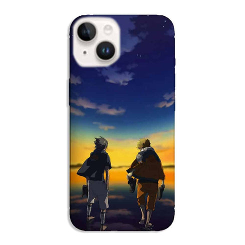Coque iPhone 14 Naruto & Sasuke Ciel Etoilé