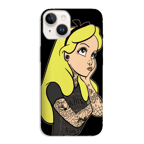 Coque iPhone 14 Alice Jack Daniels Tatoo