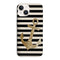 Coque iPhone 14 original Gold Glitter Anchor in black