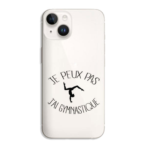 Coque iPhone 14 Je peux pas j'ai Gymnastique