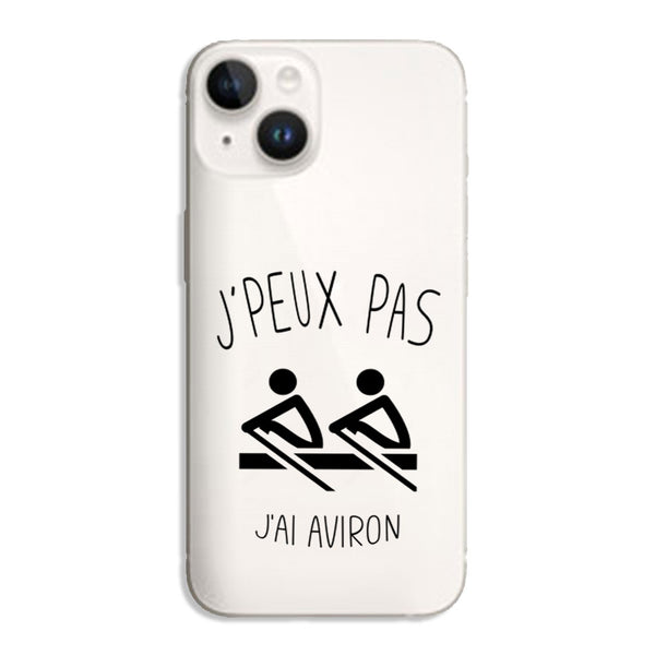 Coque iPhone 14 Je peux pas j'ai Aviron