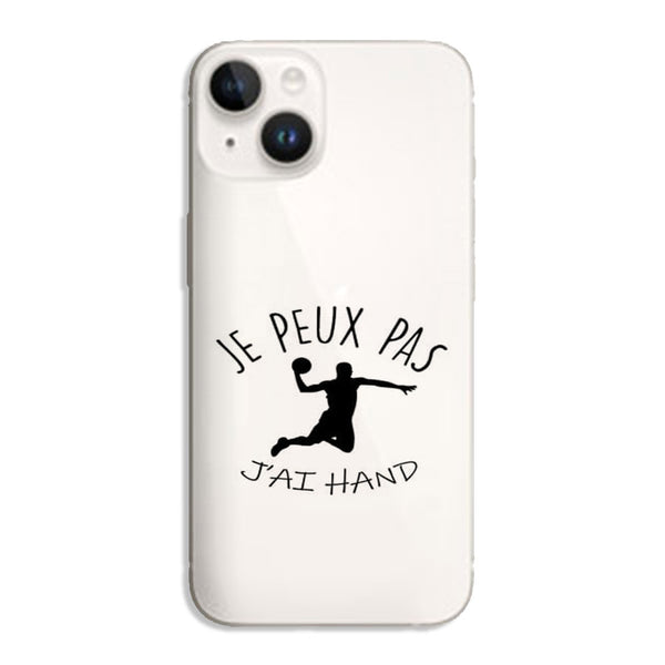 Coque iPhone 14 Je peux pas j'ai Handball