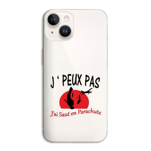 Coque iPhone 14 Je peux pas j'ai Parachute