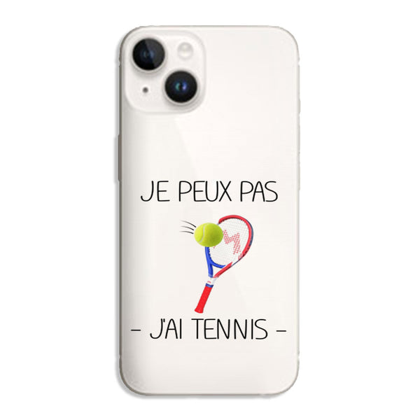 Coque iPhone 14 Je peux pas j'ai Tennis