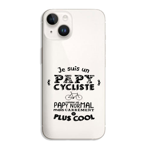 Coque iPhone 14 Papy Cycliste