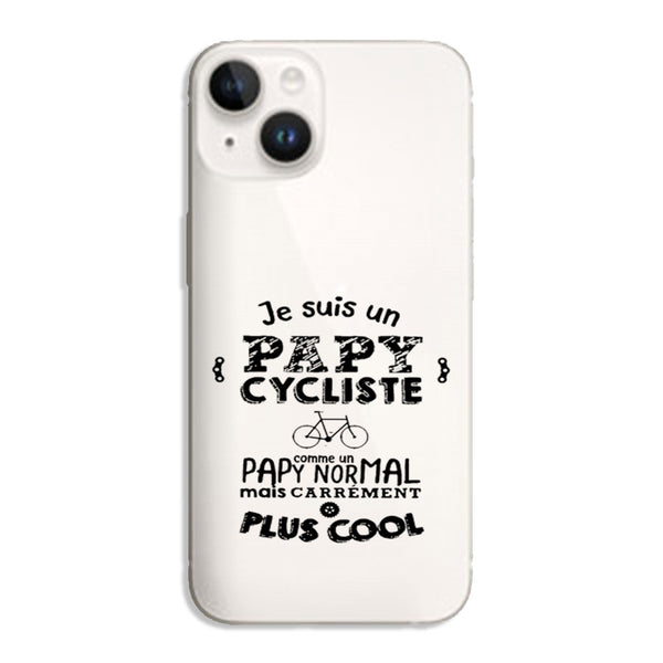 Coque iPhone 14 Papy Cycliste