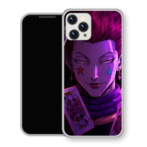 Coque iPhone 15 Hisoka Cartes Regard Violet | Manga HxH, Hunter x Hunter - coque Hisoka manga pour iPhone 15