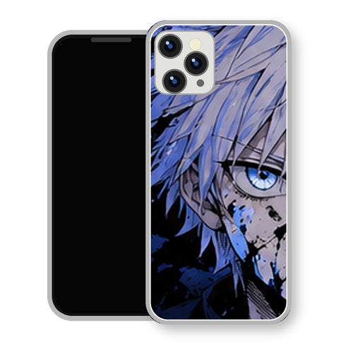 Coque iPhone 15 Kirua Zoldick Regard Glace Bleu | Manga HxH, Hunter x Hunter