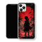 Coque iPhone 15 Tanjiro Kamado Silhouette Soleil Rouge | Manga Demon Slayer - coque Tanjiro Kamado manga pour iPhone 15
