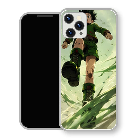 Coque iPhone 15 Gon Freecss Envol Energie Verte | Manga HxH, Hunter x Hunter