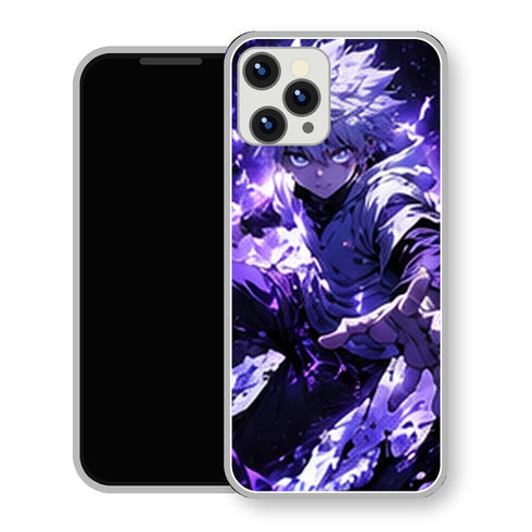 Coque iPhone 15 Kirua Zoldick Attaque Aura Violette | Manga HxH, Hunter x Hunter