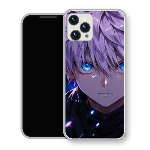 Coque iPhone 15 Kirua Zoldick Portrait Yeux Bleus | Manga HxH, Hunter x Hunter