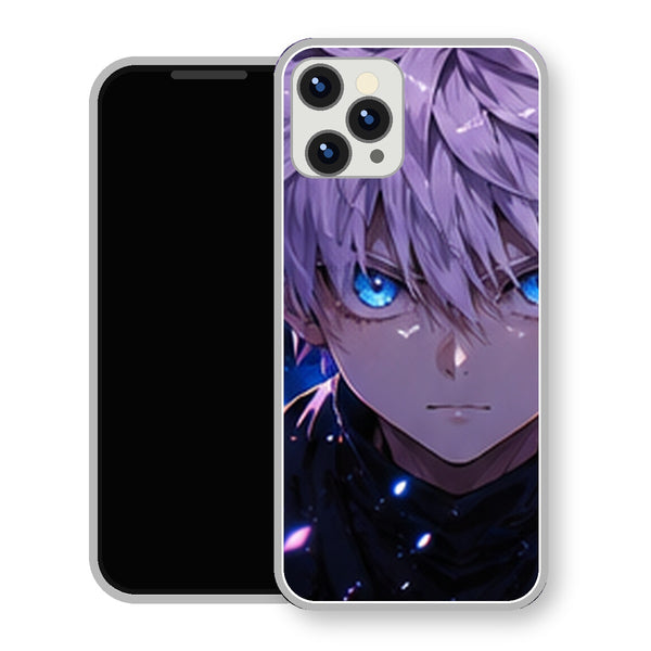 Coque iPhone 15 Kirua Zoldick Portrait Yeux Bleus | Manga HxH, Hunter x Hunter