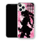 Coque iPhone 15 Mitsuri Kanroji Silhouette Lune Rose | Manga Demon Slayer - coque Mitsuri Kanroji manga pour iPhone 15
