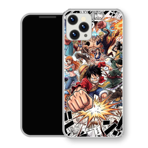 Coque iPhone 15 One Piece Equipage Action Manga | Manga - coque One Piece manga pour iPhone 15