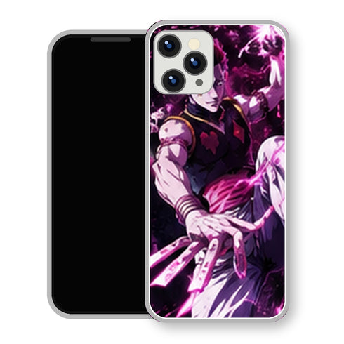 Coque iPhone 15 Hisoka Attaque Energie Rose | Manga HxH, Hunter x Hunter - coque Hisoka manga pour iPhone 15