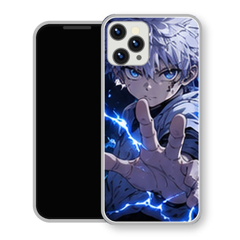 Coque iPhone 15 Kirua Zoldick Main Foudre Bleue | Manga HxH, Hunter x Hunter
