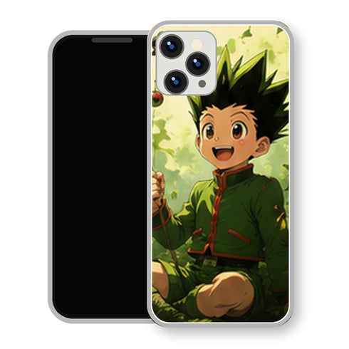 Coque iPhone 15 Gon Freecss Sourire Foret | Manga HxH, Hunter x Hunter