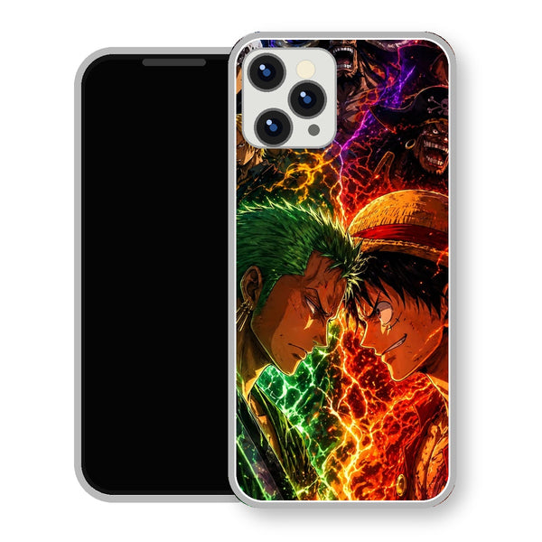 Coque iPhone 15 One Piece Zoro Luffy Duel | Manga - coque One Piece manga pour iPhone 15