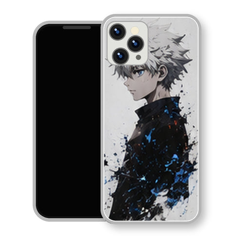 Coque iPhone 15 Personnages HxH Kirua Minimal Encre | Manga HxH, Hunter x Hunter - coque Personnages HxH manga pour iPhone 15