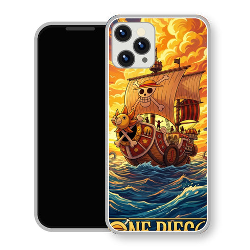 Coque iPhone 15 One Piece Sunny Mer Coucher | Manga - coque One Piece manga pour iPhone 15
