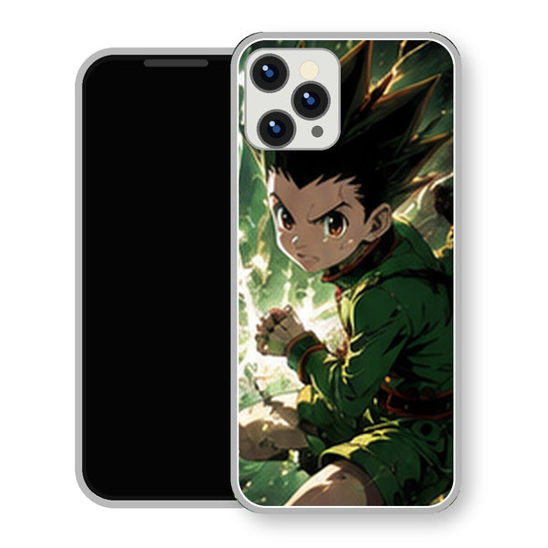 Coque iPhone 15 Personnages HxH Gon Energie Verte | Manga HxH, Hunter x Hunter - coque Personnages HxH manga pour iPhone 15
