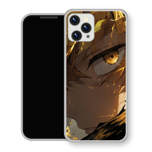 Coque iPhone 15 Zenitsu Agatsuma Oeil Foudre Dore | Manga Demon Slayer - coque Zenitsu Agatsuma manga pour iPhone 15