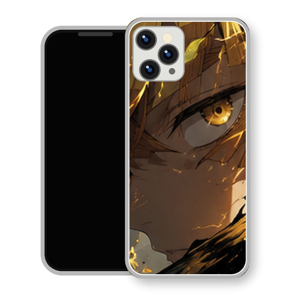 Coque iPhone 15 Zenitsu Agatsuma Oeil Foudre Dore | Manga Demon Slayer - coque Zenitsu Agatsuma manga pour iPhone 15