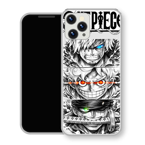 Coque iPhone 15 One Piece Trio Manga Yeux | Manga - coque One Piece manga pour iPhone 15