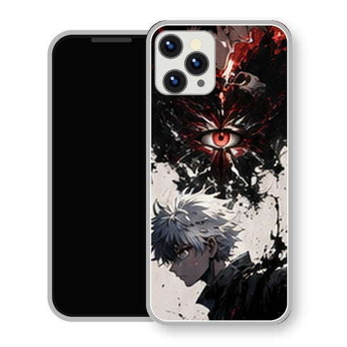 Coque iPhone 15 Personnages HxH Duo Sombre Oeil Rouge | Manga HxH, Hunter x Hunter - coque Personnages HxH manga pour iPhone 15