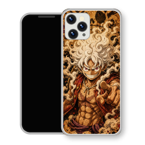 Coque iPhone 15 One Piece Luffy Gear 5 Wanted | Manga - coque One Piece manga pour iPhone 15
