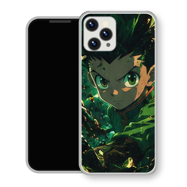 Coque iPhone 15 Gon Freecss Regard Aura Verte | Manga HxH, Hunter x Hunter