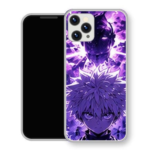Coque iPhone 15 Kirua Zoldick Aura Violette Ombre | Manga HxH, Hunter x Hunter