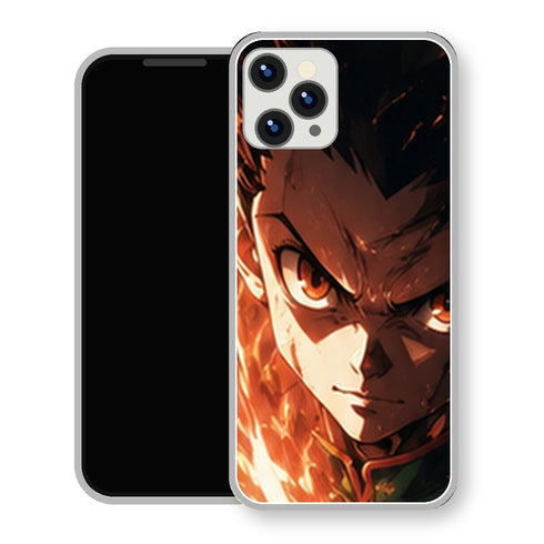 Coque iPhone 15 Personnages HxH Gon Regard Feu | Manga HxH, Hunter x Hunter - coque Personnages HxH manga pour iPhone 15