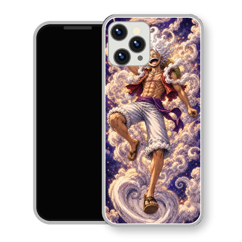 Coque iPhone 15 One Piece Luffy Gear 5 Nuage | Manga - coque One Piece manga pour iPhone 15