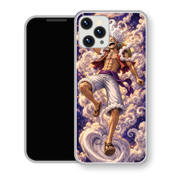 Coque iPhone 15 One Piece Luffy Gear 5 Nuage | Manga - coque One Piece manga pour iPhone 15