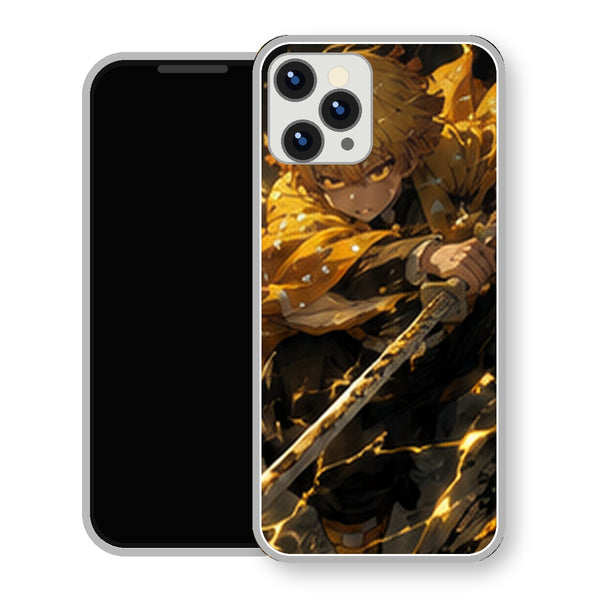 Coque iPhone 15 Zenitsu Agatsuma Charge Katana Eclairs | Manga Demon Slayer - coque Zenitsu Agatsuma manga pour iPhone 15