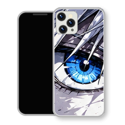 Coque iPhone 15 Kirua Zoldick Oeil Bleu Gros Plan | Manga HxH, Hunter x Hunter