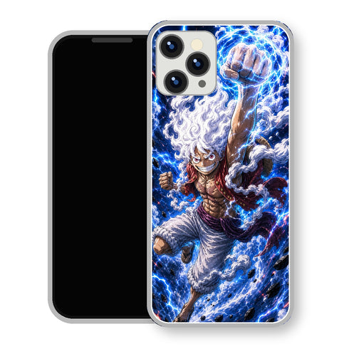 Coque iPhone 15 One Piece Luffy Gear 5 Eclair | Manga - coque One Piece manga pour iPhone 15