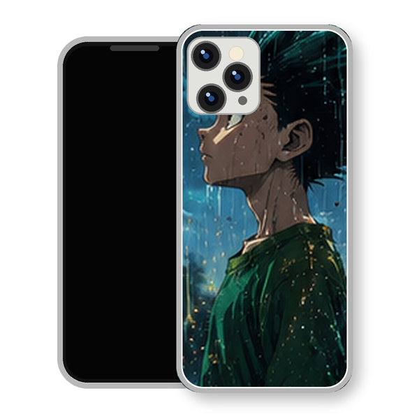 Coque iPhone 15 Gon Freecss Profil Pluie Bleue | Manga HxH, Hunter x Hunter