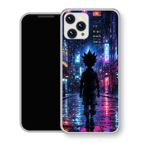 Coque iPhone 15 Personnages HxH Gon Ville Neon | Manga HxH, Hunter x Hunter - coque Personnages HxH manga pour iPhone 15