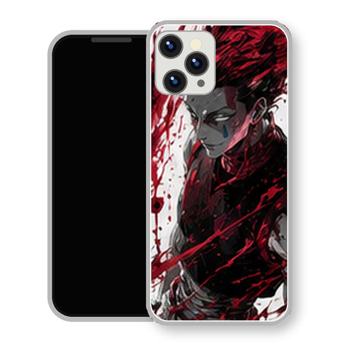 Coque iPhone 15 Hisoka Encre Rouge Noire | Manga HxH, Hunter x Hunter - coque Hisoka manga pour iPhone 15