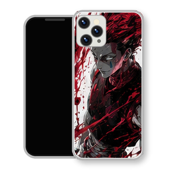 Coque iPhone 15 Hisoka Encre Rouge Noire | Manga HxH, Hunter x Hunter - coque Hisoka manga pour iPhone 15