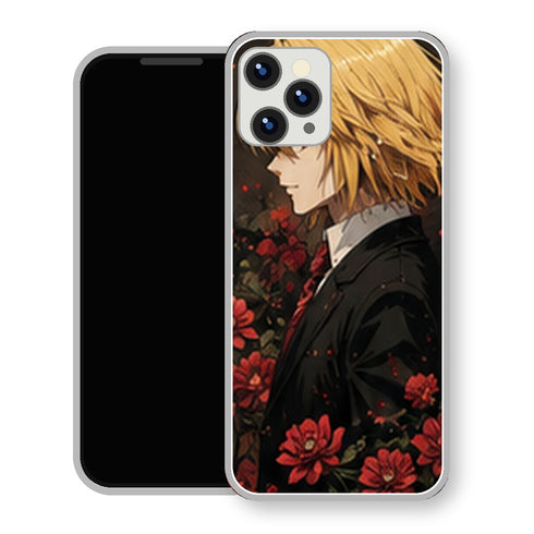 Coque iPhone 15 Personnages HxH Kurapika Fleurs Rouges | Manga HxH, Hunter x Hunter - coque Personnages HxH manga pour iPhone 15