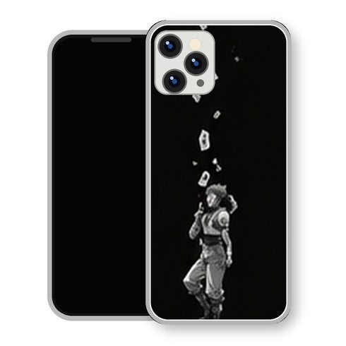 Coque iPhone 15 Hisoka Silhouette Cartes Noir | Manga HxH, Hunter x Hunter - coque Hisoka manga pour iPhone 15