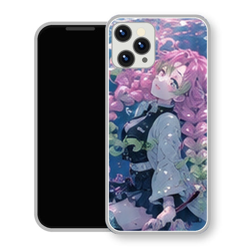 Coque iPhone 15 Mitsuri Kanroji Repos Eau Bleue | Manga Demon Slayer - coque Mitsuri Kanroji manga pour iPhone 15
