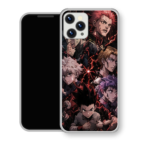 Coque iPhone 15 Personnages HxH Groupe Combat Rouge | Manga HxH, Hunter x Hunter - coque Personnages HxH manga pour iPhone 15